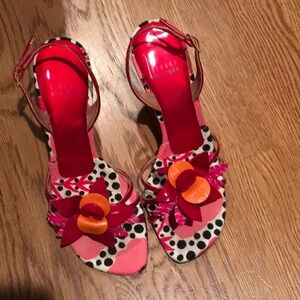 Stuart Weizmann Sandals with floral accent